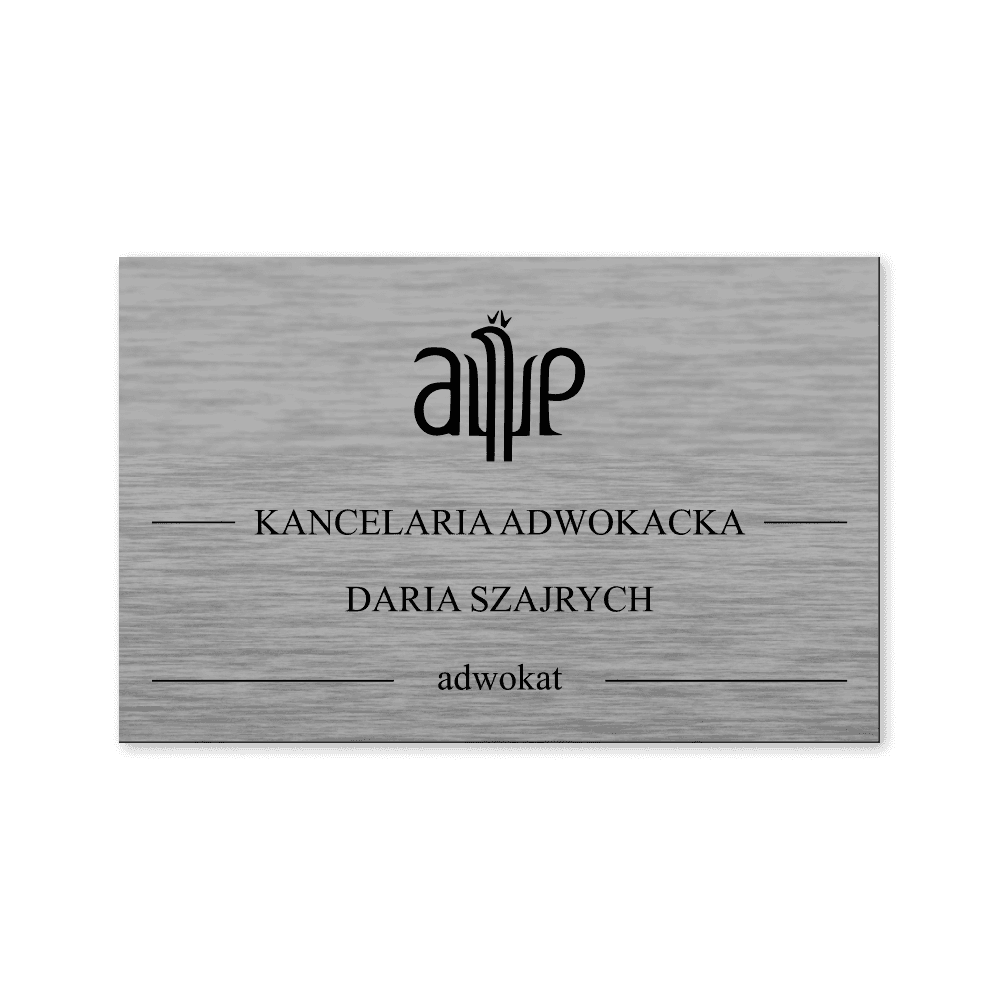 Tabliczka na drzwi z grawerem laserowym